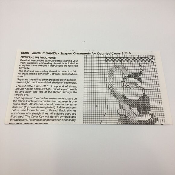 Set 2 WonderArt Christmas Traditions Cross Stitch Designs Jingle Santa Ornaments - Picture 4 of 6